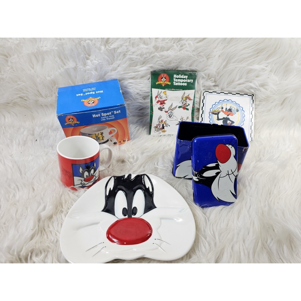 6 Vintage 90s Sylvester, Bugs Donald Duck And Taz Looney Tunes - Collection